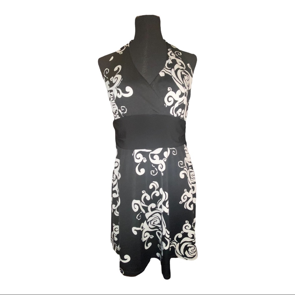 White and Black large floral.